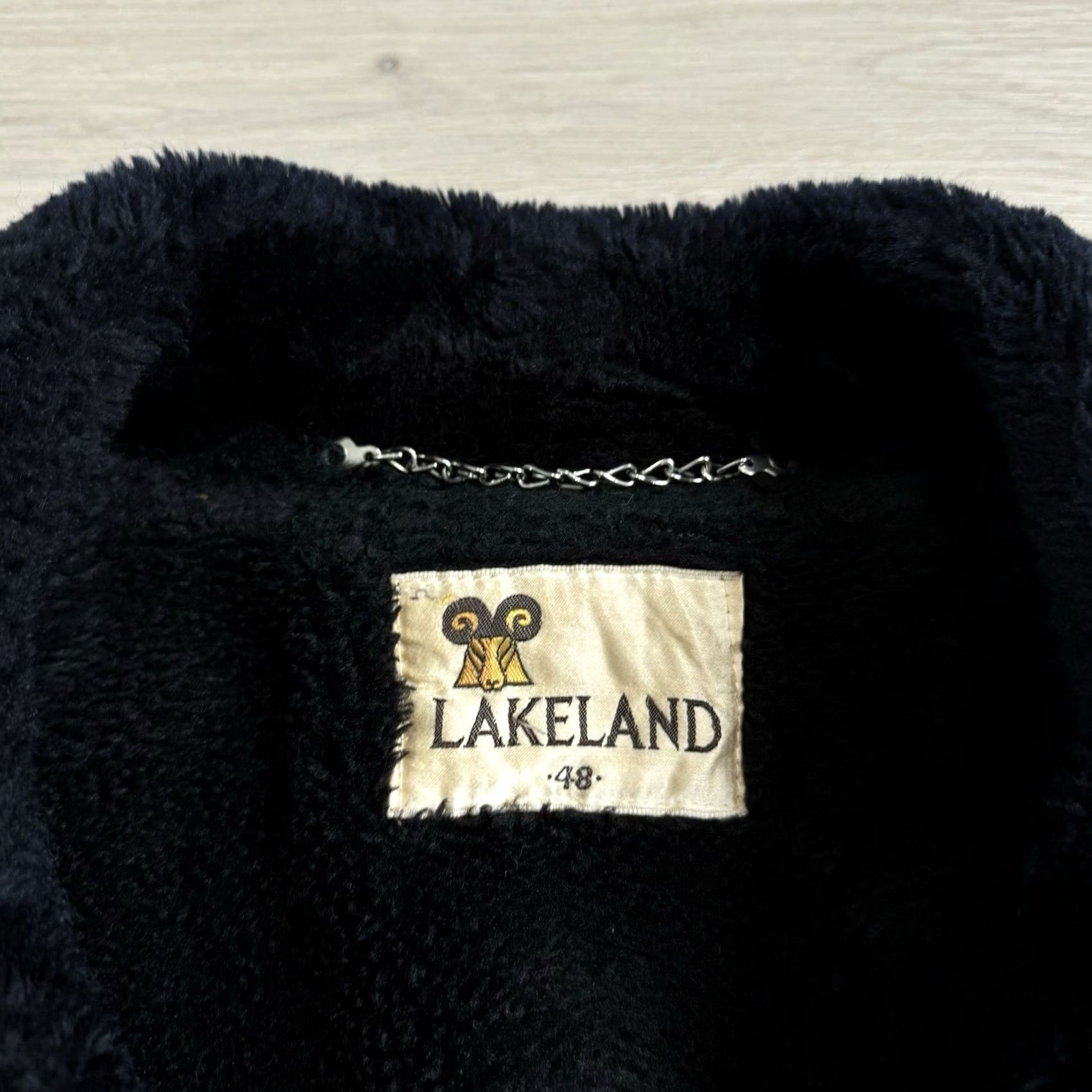 Vintage VINTAGE Lakeland Coat Wool Navy Blue 48 USA Fur Sherpa Lined Car Coat Shawl Collar Mens Size US M / EU 48-50 / 2 - 4 Thumbnail