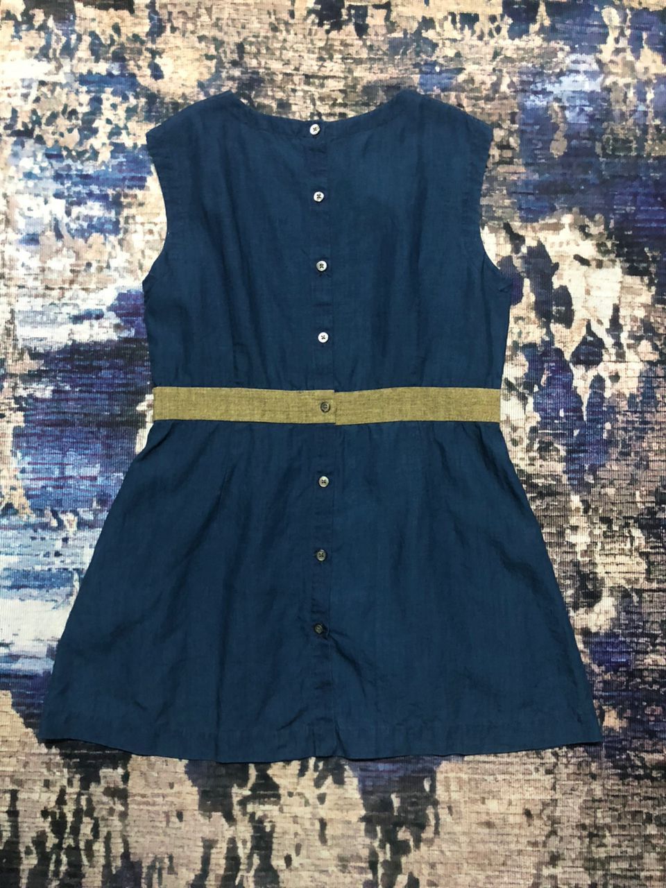 45rpm 45R By 45rpm Cotton Linen Sleeveless Mini Dress Size M / US 6-8 / IT 42-44 - 2 Thumbnail