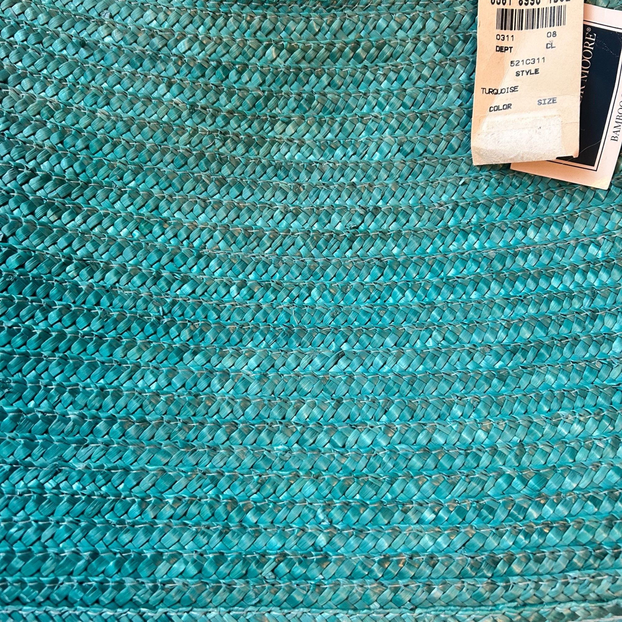 Vintage Vintage Jennifer Moore Turquoise Rattan Bamboo Shoots Purse Size ONE SIZE - 6 Thumbnail