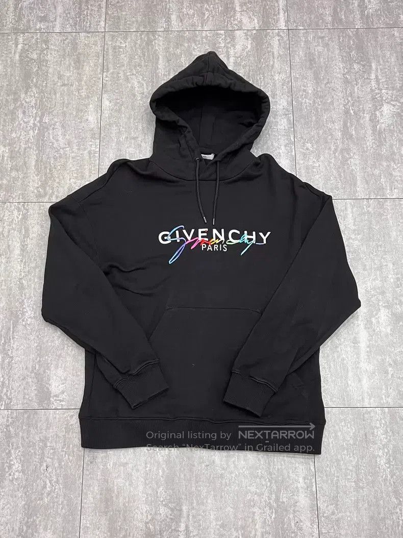 Givenchy Givenchy Rainbow Logo Hooded Long-Sleeve Sweatshirt Size US XS / EU 42 / 0 - 1 Thumbnail