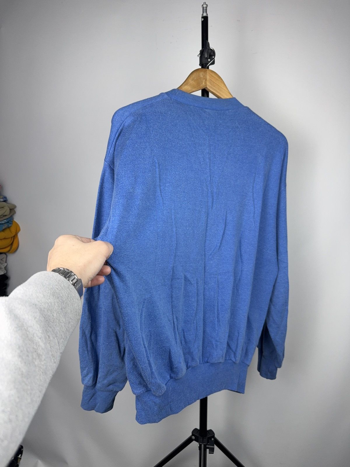 Vintage Vintage Retro 80s Europe EU Stars Blue Graphic Sweatshirt Size US M / EU 48-50 / 2 - 10 Thumbnail