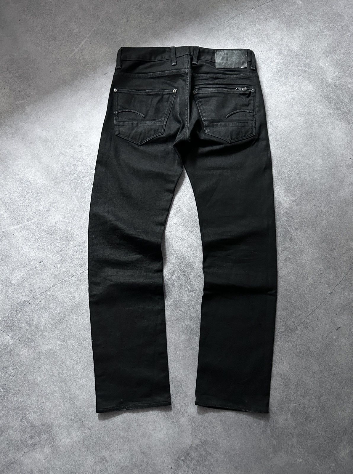 G-Star G-Star Raw Attacc black distressed jeans mens like leather Size US 31 - 1 Thumbnail
