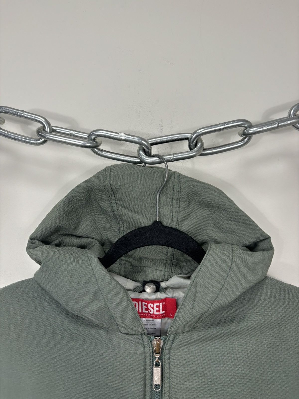 Diesel Vintage Diesel Women’s Y2K Hype Hooded Avant Garde Jacket Size L / US 10 / IT 46 - 7 Thumbnail