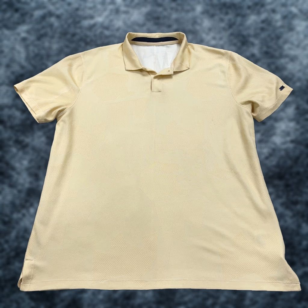 Nike Nike Tiger Woods Polo Shirt Mens XL Yellow Camouflage Snap-Closure Dri-Fit Golf Casual Activewear Shirt Size US XL / EU 56 / 4 - 1 Thumbnail