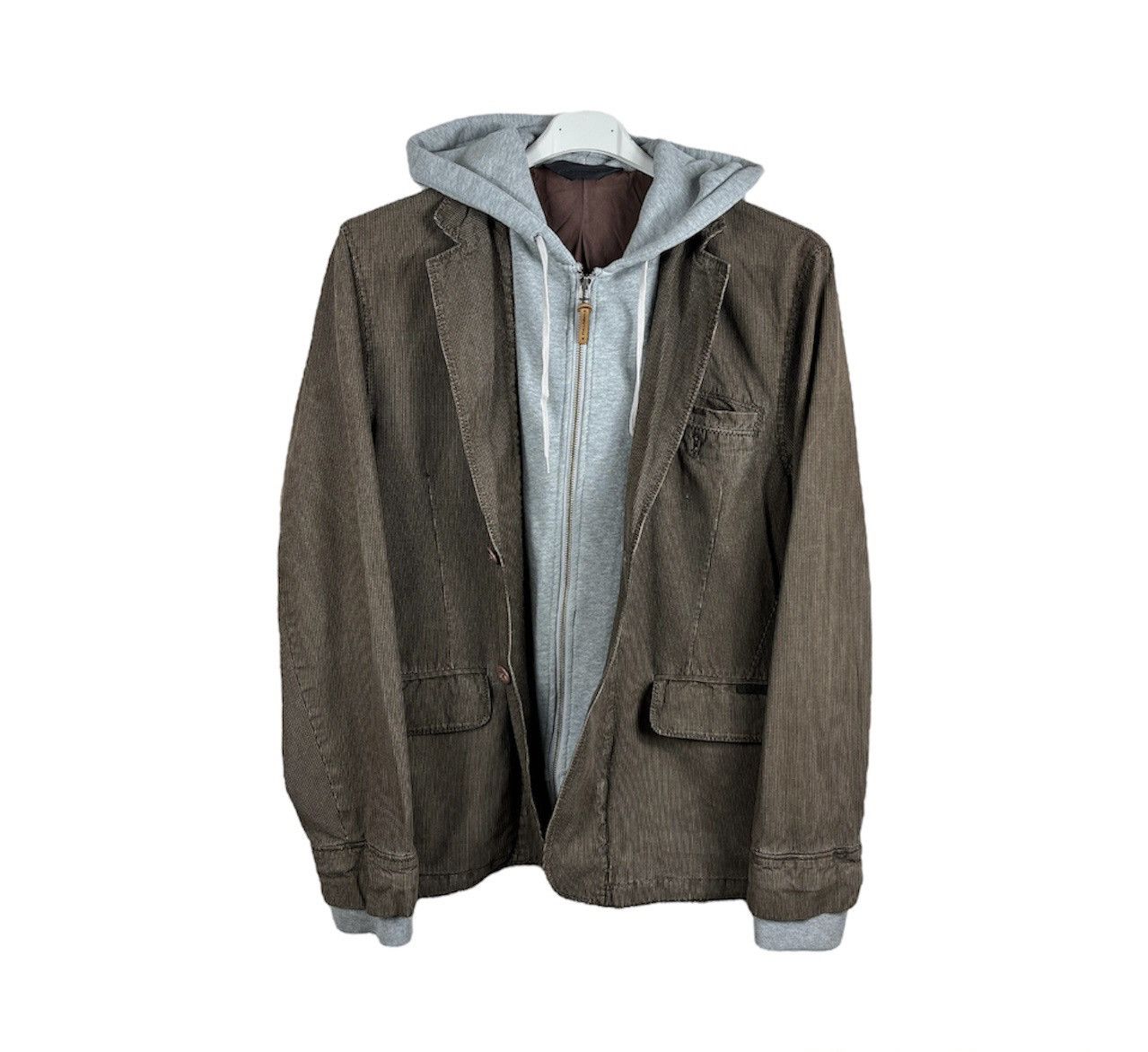 Japanese Brand × Vintage Vintage Fullcircle suit hoodie zip hooded blazer y2k jacket Size US L / EU 52-54 / 3 - 2 Thumbnail