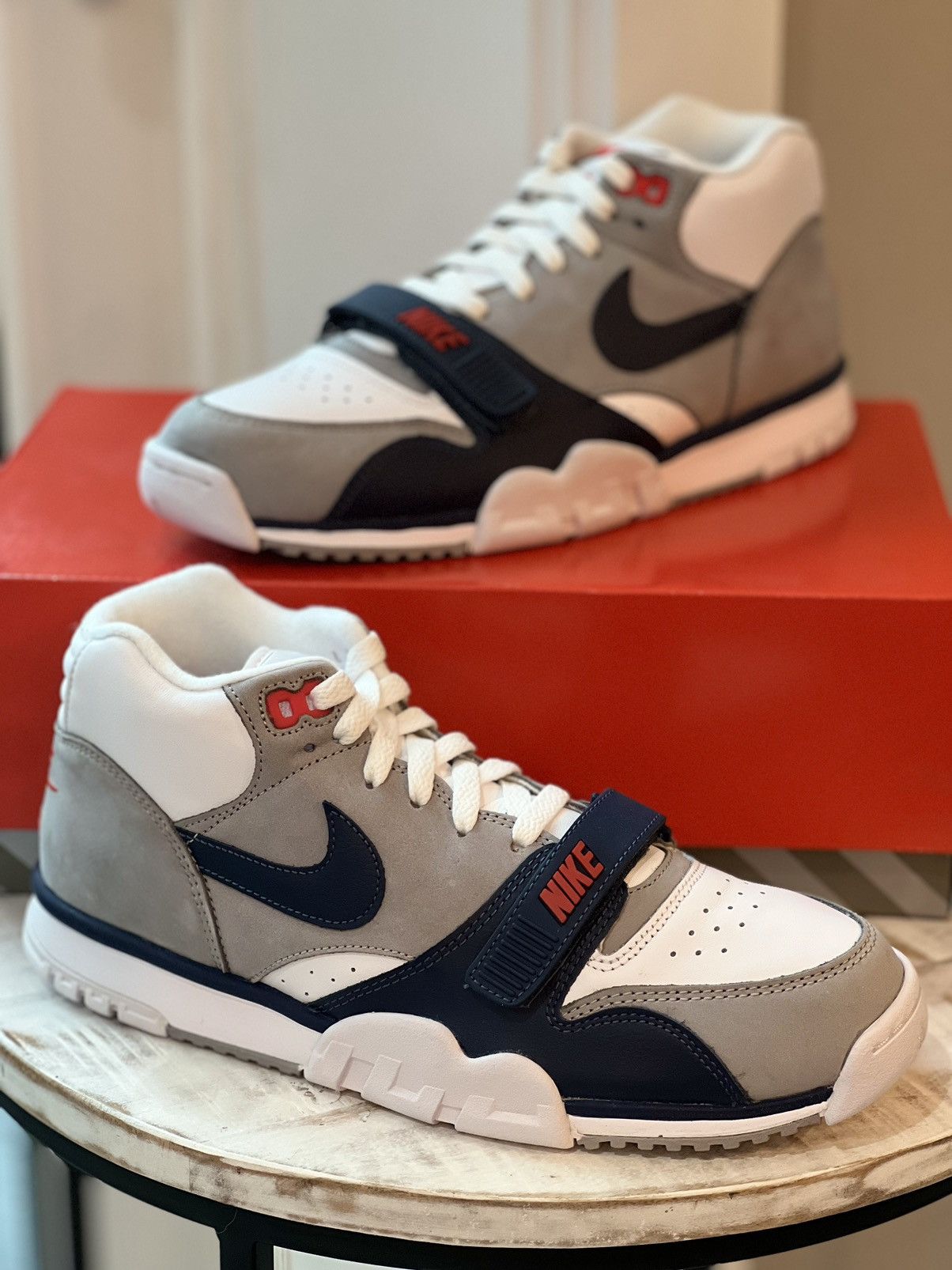 image of Nike Air Trainer 1 Usa Midnight Navy Size 9.5 Shoes in Blue, Men's