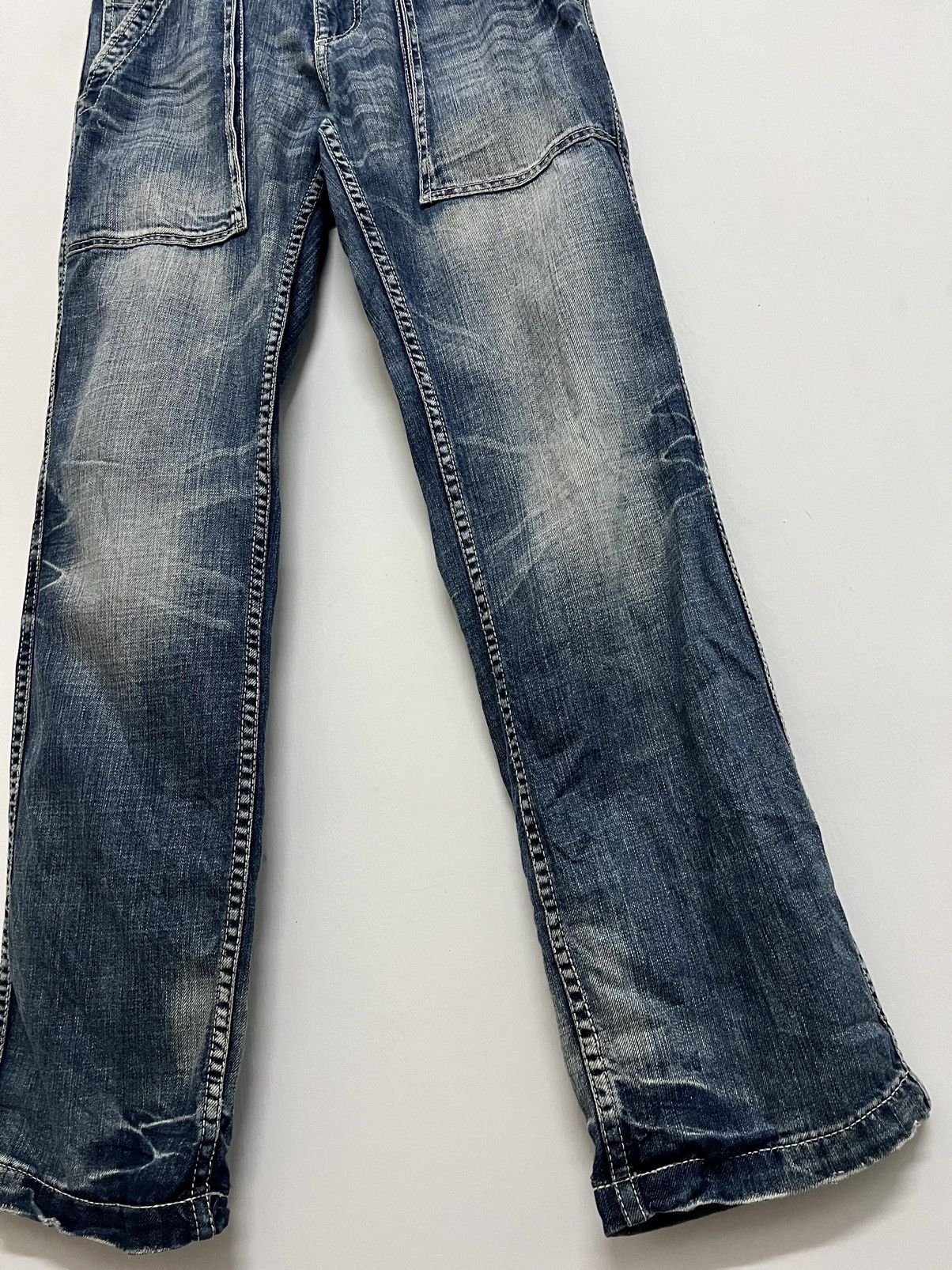 Japanese Brand FLASH REPORT JAPAN MUDWASH SMOKE FLARE JEANS Size US 33 - 4 Thumbnail