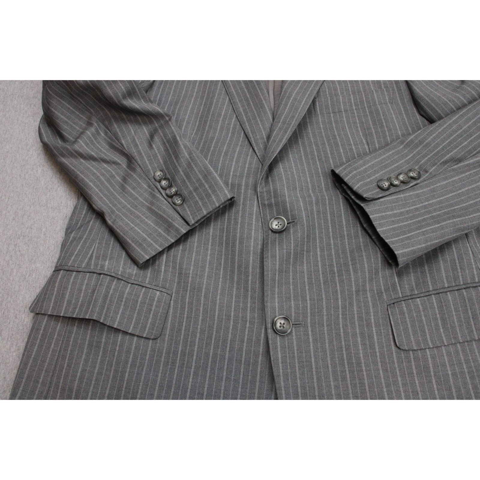 Brooks Brothers Brooks Brothers Blazer Men 41R Gray Striped Wool 1818 Regent Size 40R - 8 Thumbnail