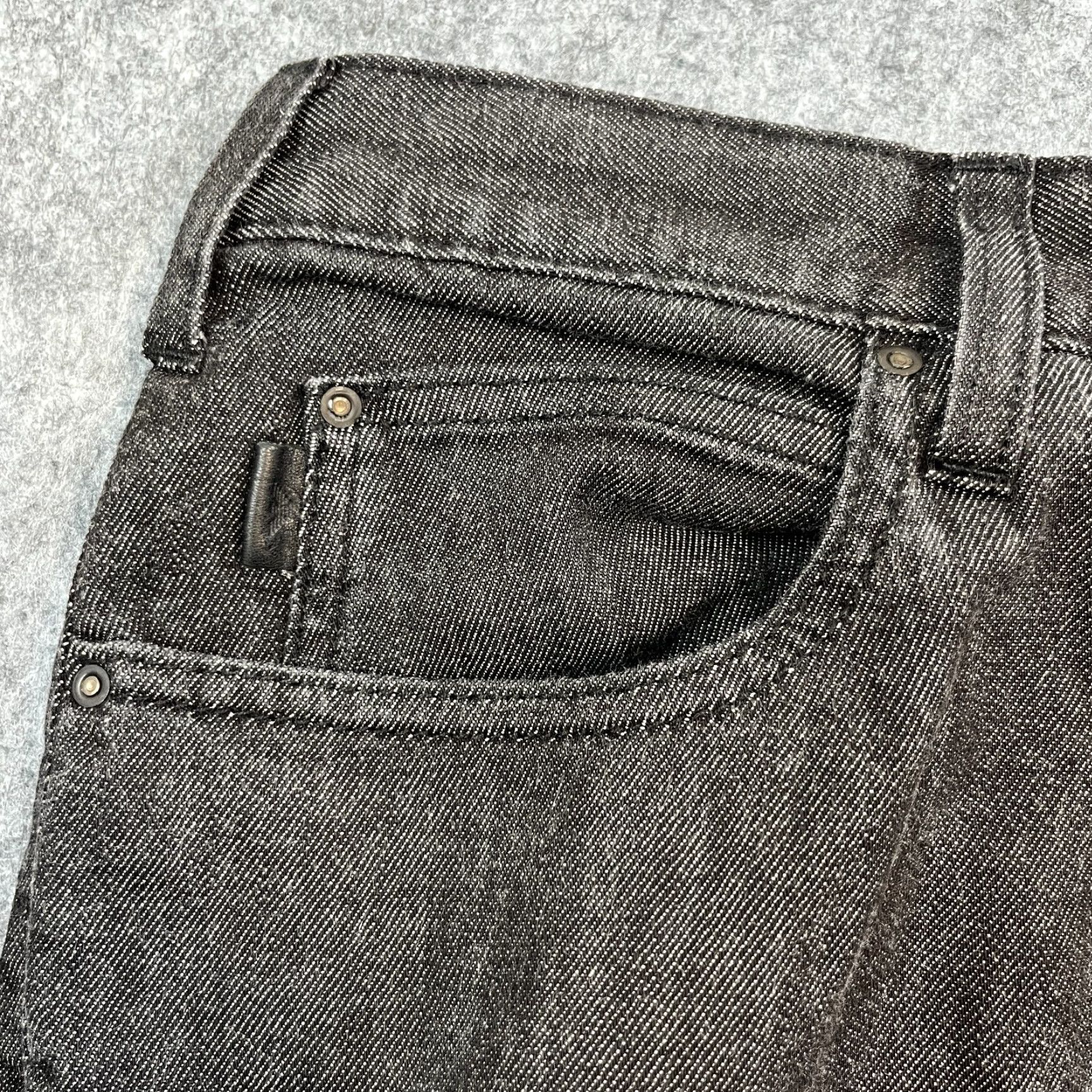 Emporio Armani Emporio Armani J45 Jeans Mens 32 Regular Straight Dark Wash Black Stretch Denim 5-Pocket GA GA Size US 32 / EU 48 - 7 Thumbnail