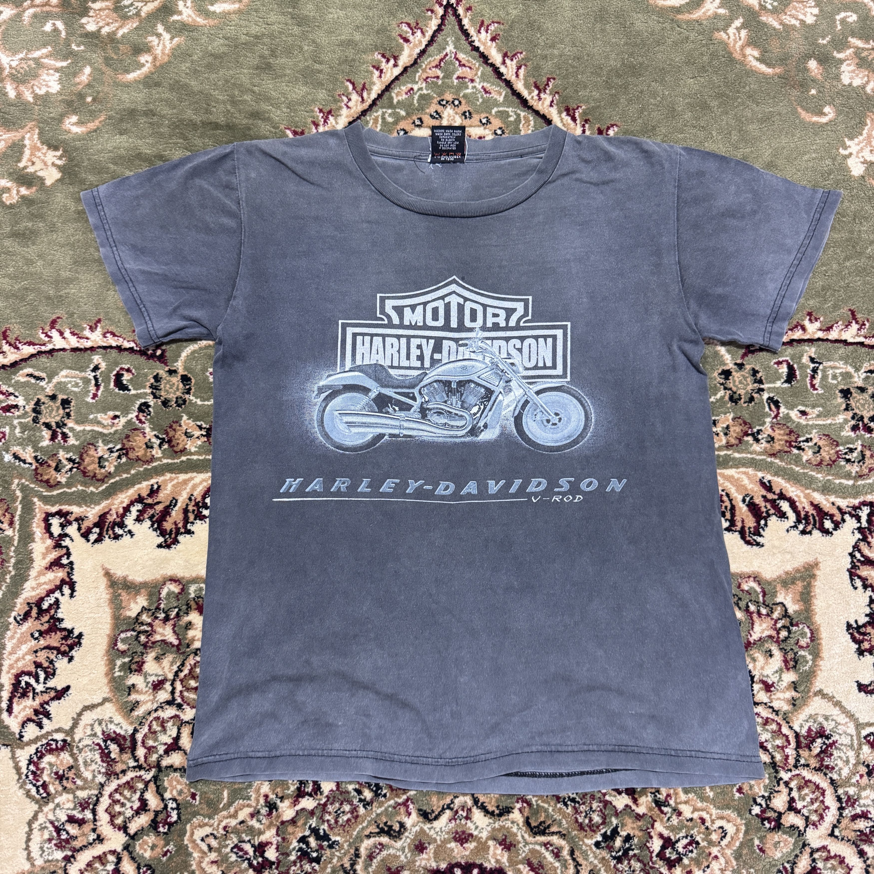 Vintage Vintage Harley Davidson Distressed Sun Faded T shirt Size US L / EU 52-54 / 3 - 1 Thumbnail