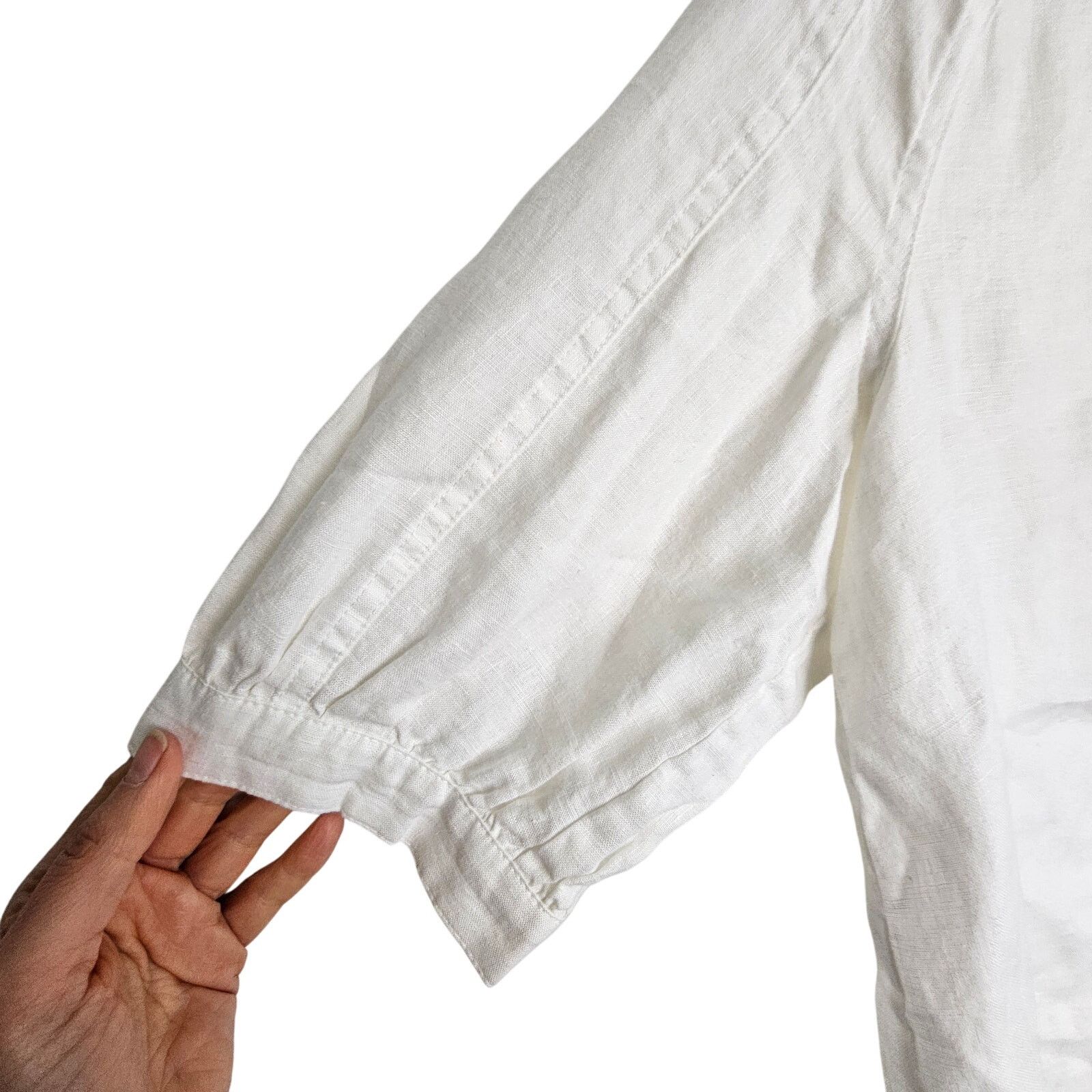 Tommy Bahama Tommy Bahama Womens White Linen Tunic Sz XS Coastal Grandma Size XS / US 0-2 / IT 36-38 - 4 Thumbnail