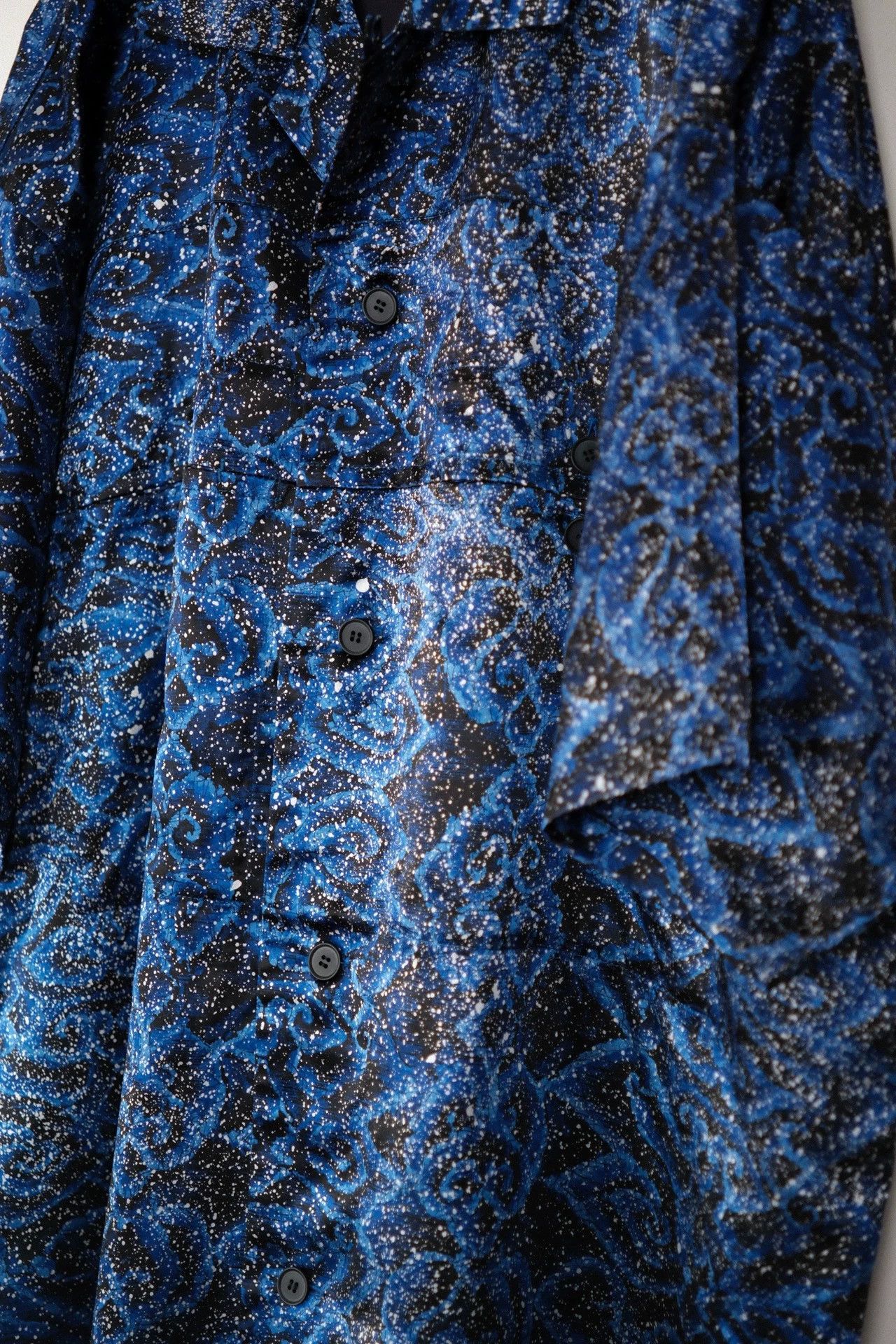 Yohji Yamamoto Yohji Yamamoto 70s Archive Blue Flame Ink Wash Shirt Size US M / EU 48-50 / 2 - 7 Thumbnail