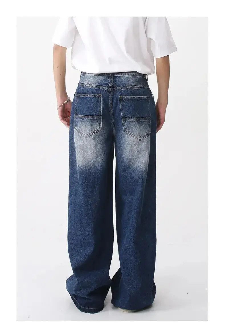 Japanese Brand Holey Baggy Retro Hip Hop Jeans Pants Y2k Casual Loose 90’s Size US 32 / EU 48 - 5 Thumbnail