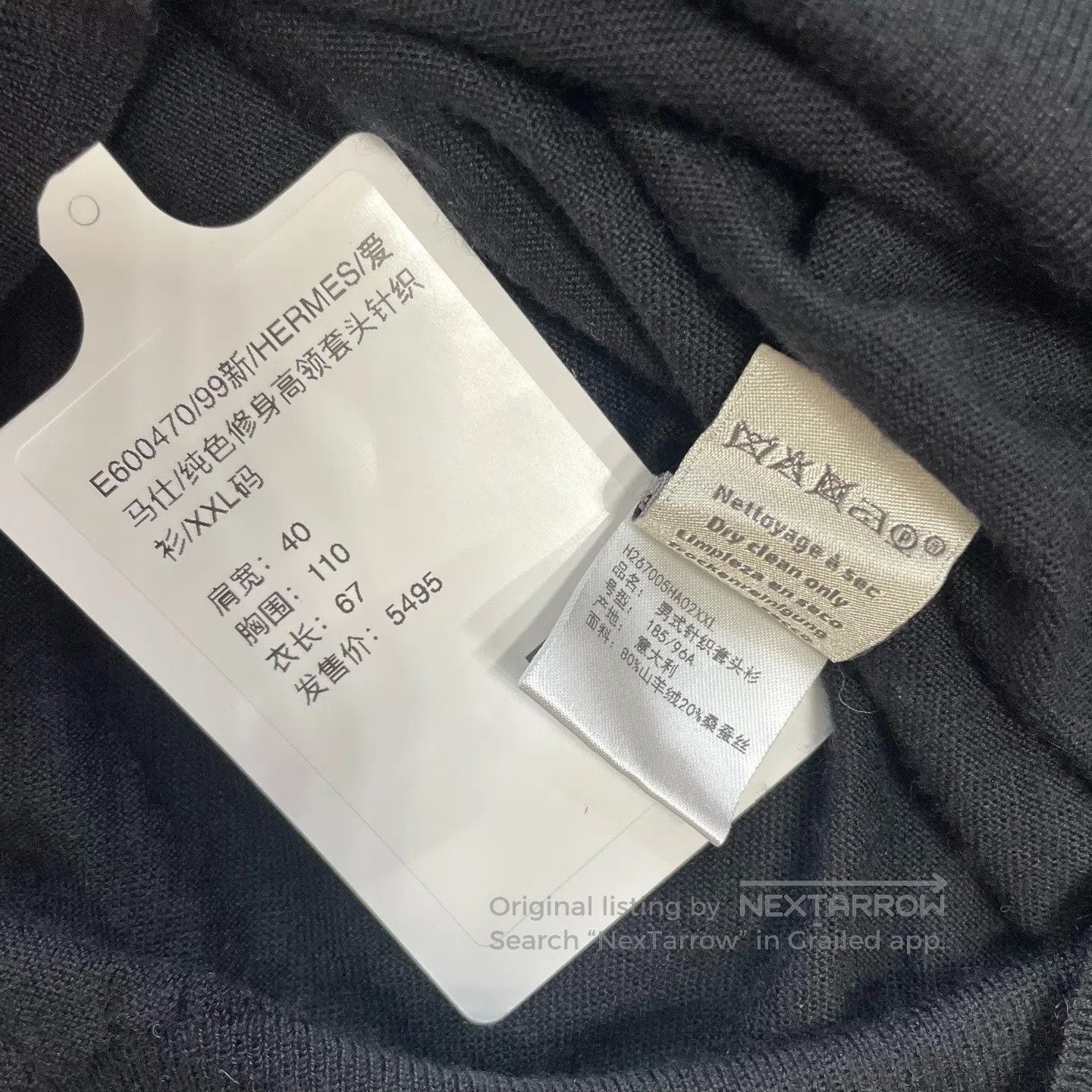 Hermes Hermes Solid Color Turtleneck Knit Top| Size XXL / US 16-18 / IT 52-54 - 6 Thumbnail