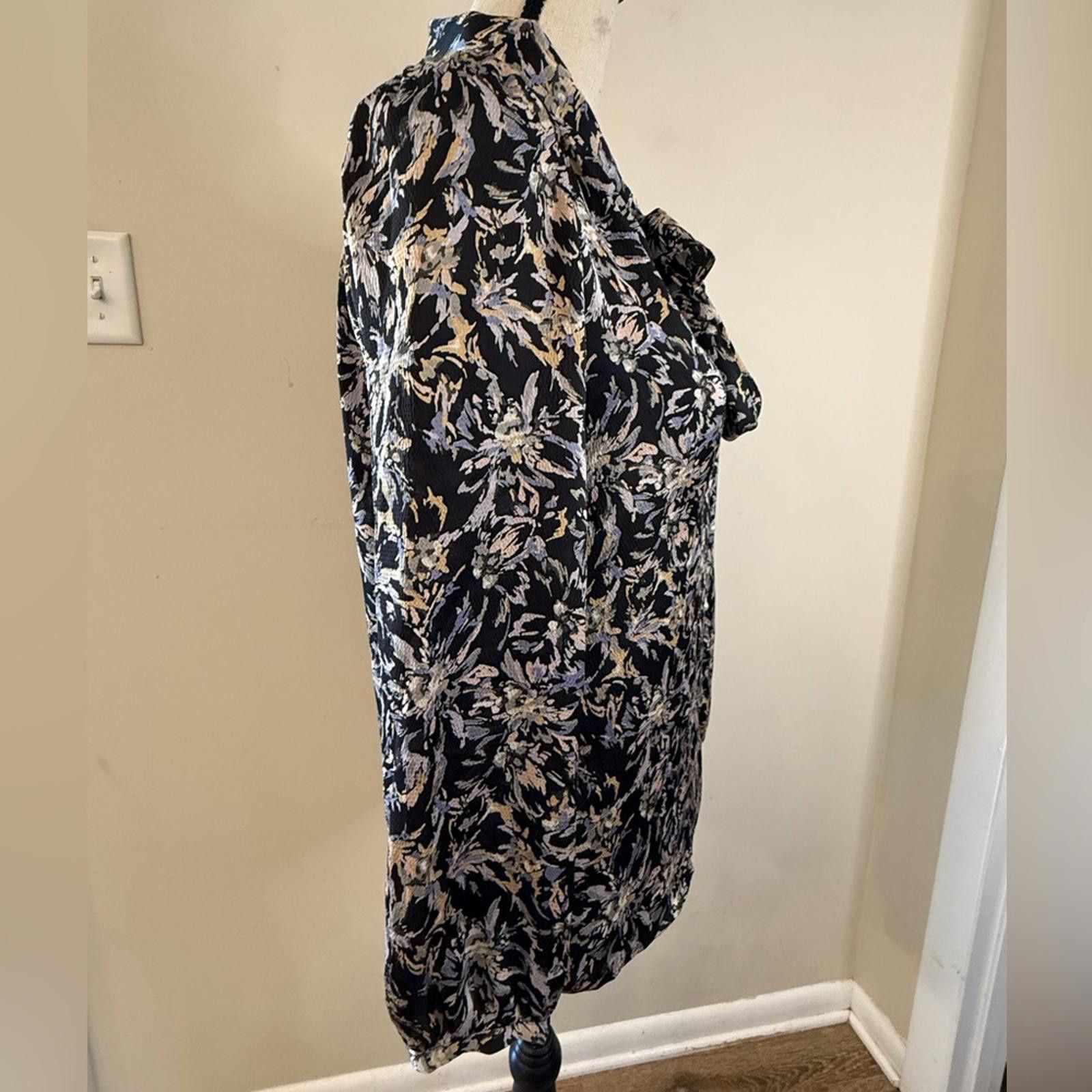 Roberto Cavalli Rope dressy floral bow top black blue pink tan SZ M Size M / US 6-8 / IT 42-44 - 2 Thumbnail