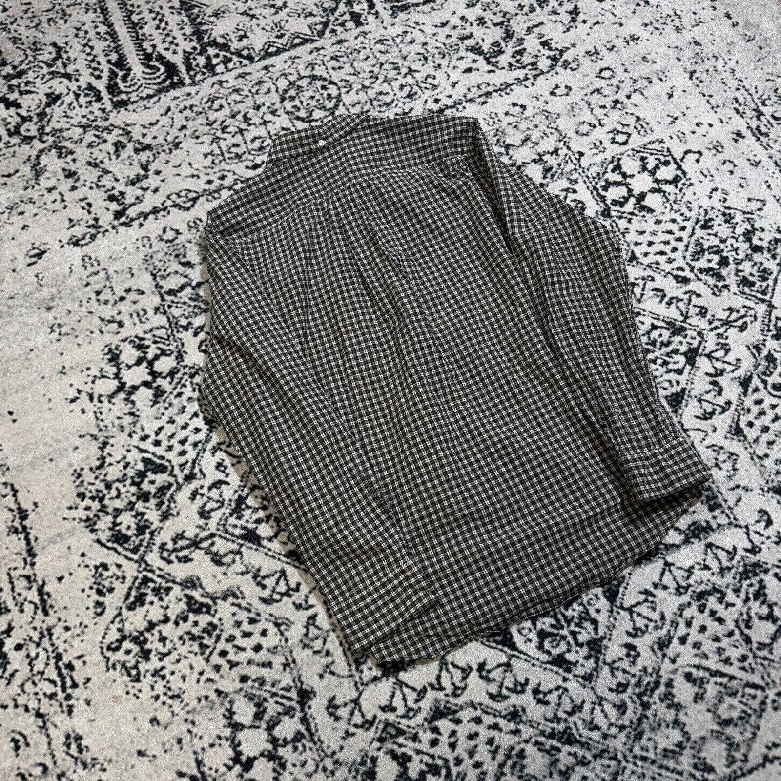 Vintage Vintage Unisex Gray Green Cotton Shirt Size L Oldmoney Size US L / EU 52-54 / 3 - 10 Thumbnail