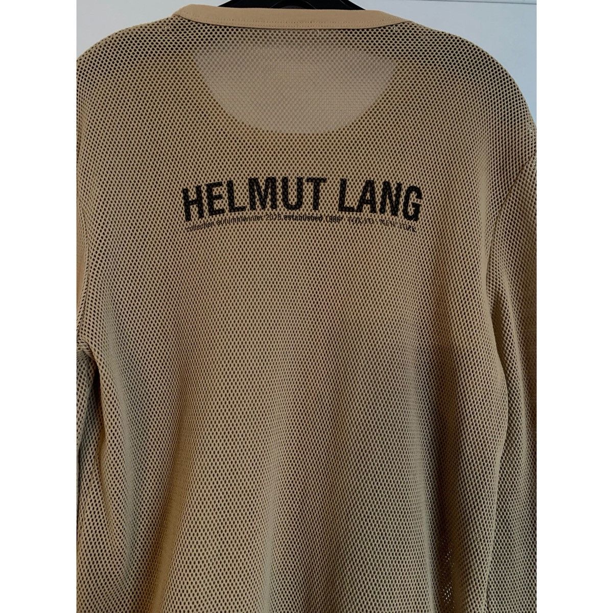 Helmut Lang HELMUT LANG BROWN LOGO MESH TOP Size US M / EU 48-50 / 2 - 4 Thumbnail