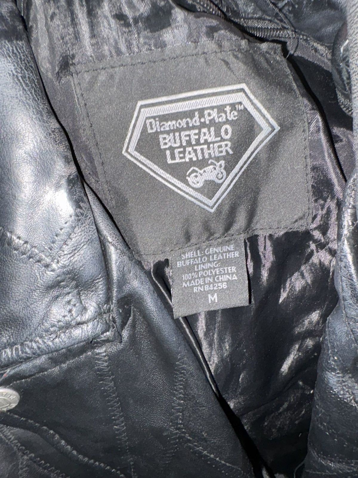 Other Diamond-Plate Buffalo Leather Jacket Vintage Size US M / EU 48-50 / 2 - 3 Thumbnail