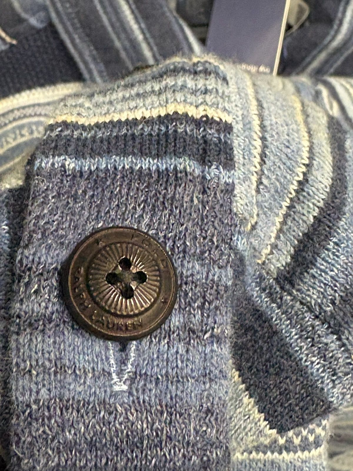 Polo Ralph Lauren Blue Patchwork Workwear Cardigan Ralph Lauren S – Limited Size US S / EU 44-46 / 1 - 8 Thumbnail