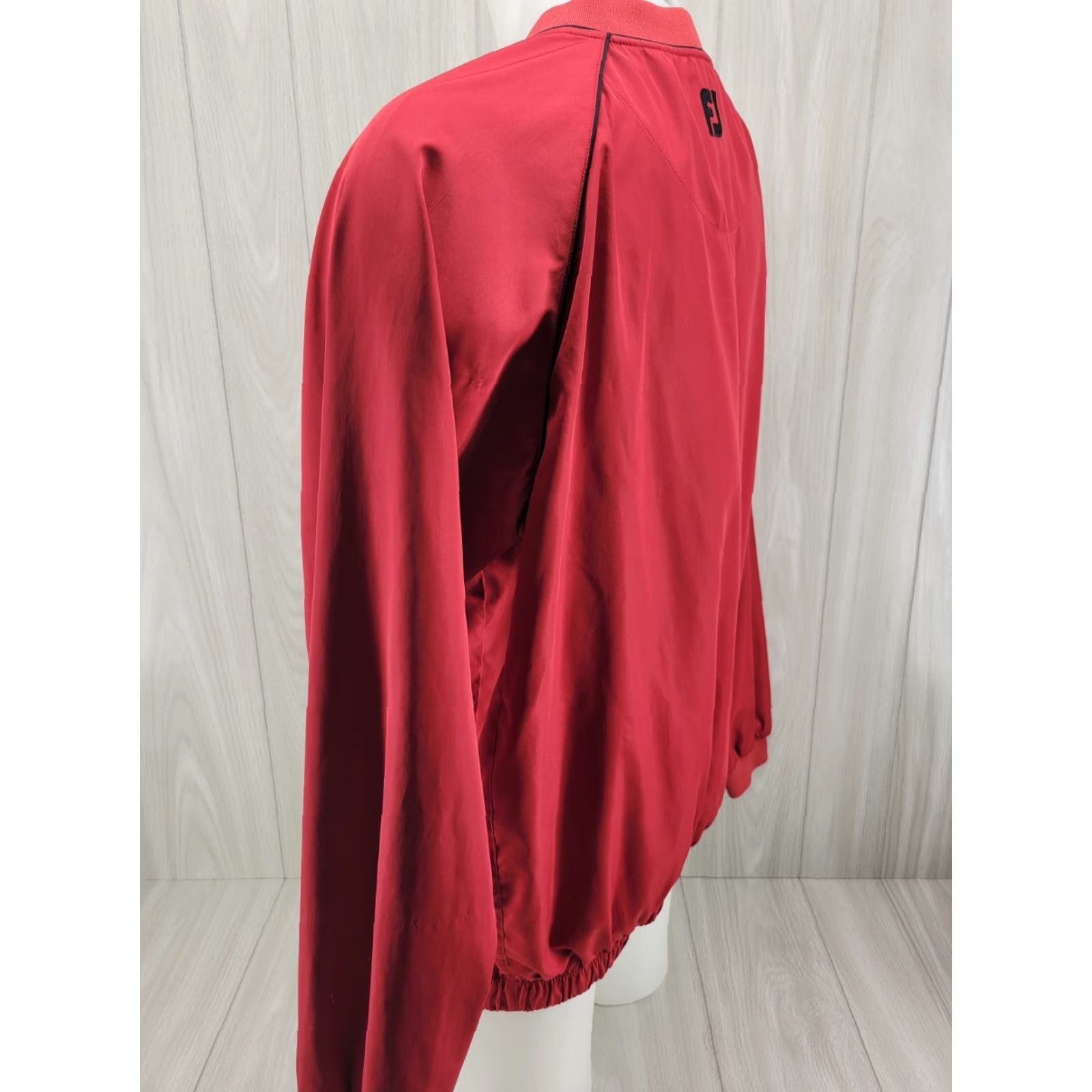 Footjoy Footjoy Ballantrae Golf Windbreaker Jacket Mens Large Red V-Neck Long Sleeve Long Sleeve Shirt? Size US L / EU 52-54 / 3 - 7 Thumbnail