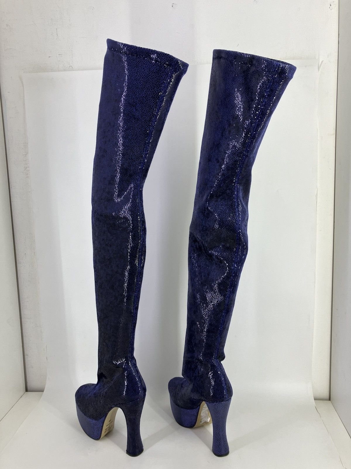 Vintage Over-the-knee lycra thigh-high boots Nathaly Martinez 00s Size US 8 / IT 38 - 3 Thumbnail