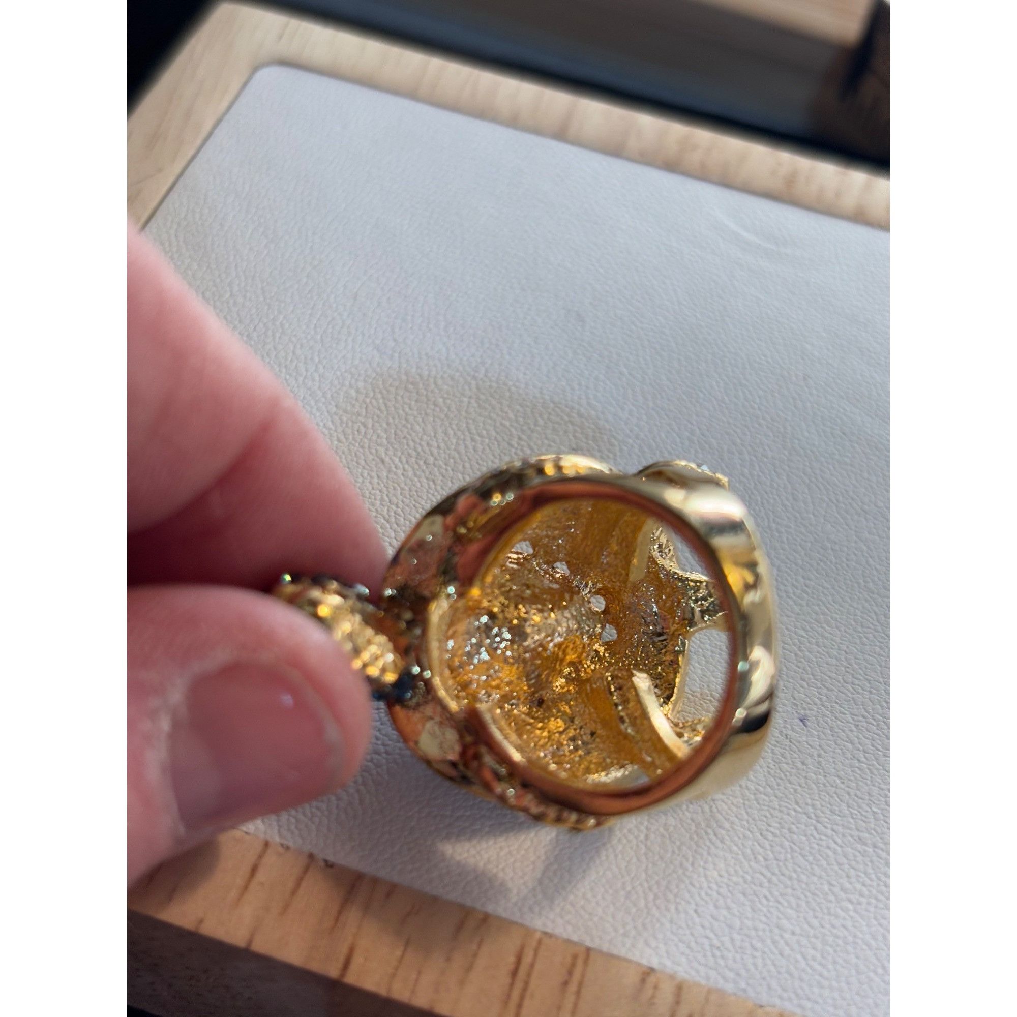 Other Gold Turtle Ring With Blue & Clear Crystals Adjustable Size Size ONE SIZE - 8 Thumbnail