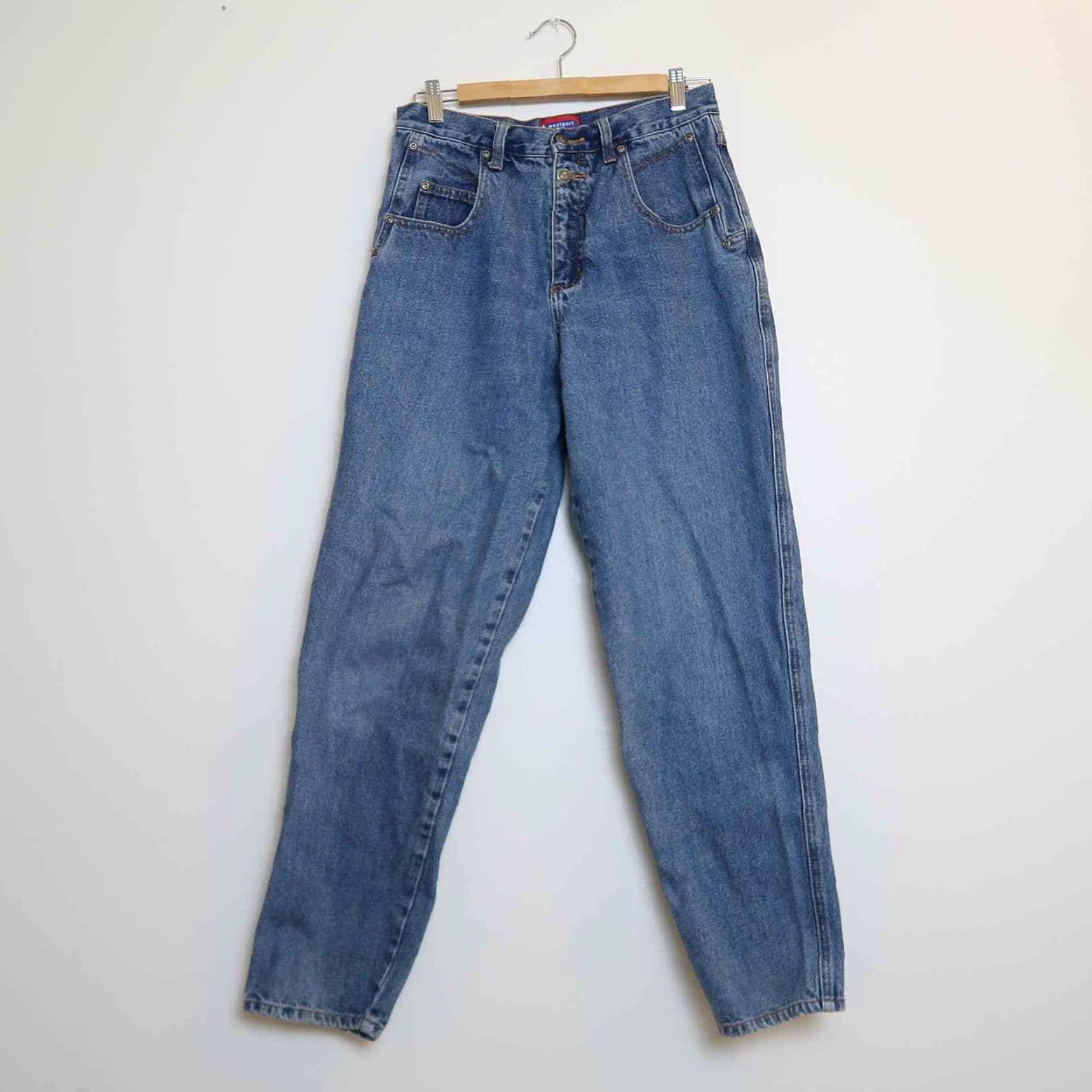Denime VINTAGE Westport Denim blue stonewash straight leg mom jeans Casual 90s 10 Cotton Mens Womens? Size 32" / US 10 / IT 46 - 2 Thumbnail