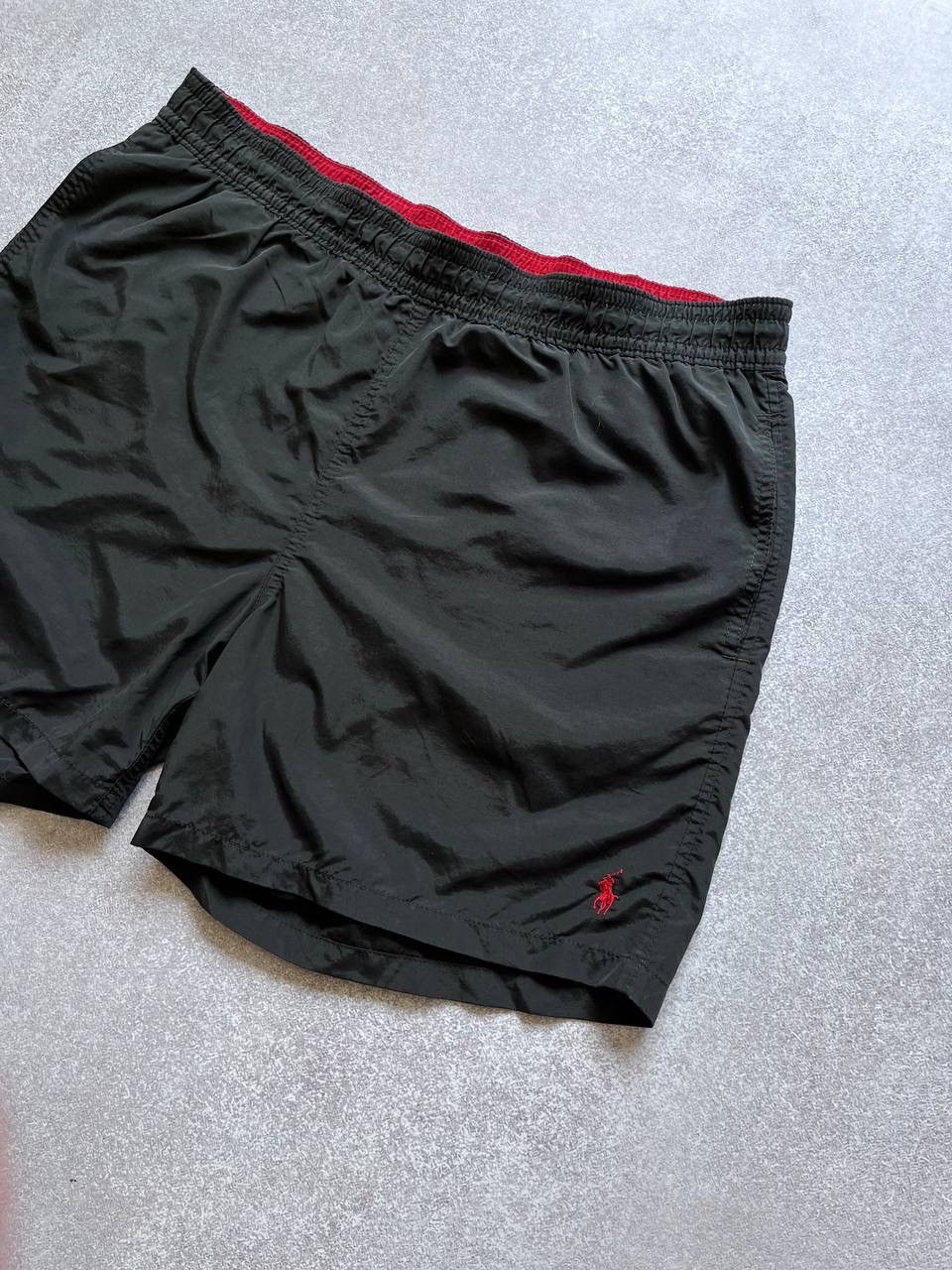 Polo Ralph Lauren × Vintage Vintage Polo Ralph Lauren Black Nylon Shorts XL Size US 36 / EU 52 - 2 Thumbnail