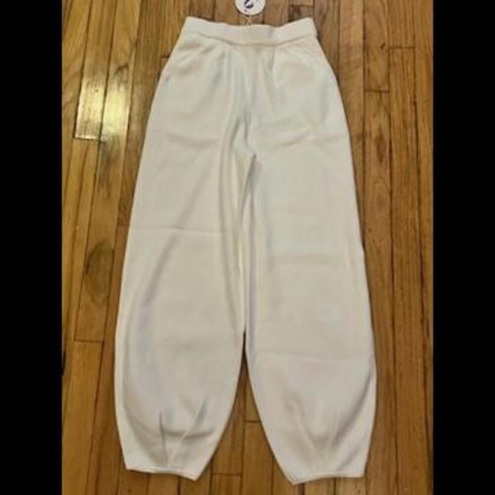 Designer Ugerlove Beige Ribbed Knit Top & Joggers Set - SZ XS NWT Size ONE SIZE - 6 Thumbnail