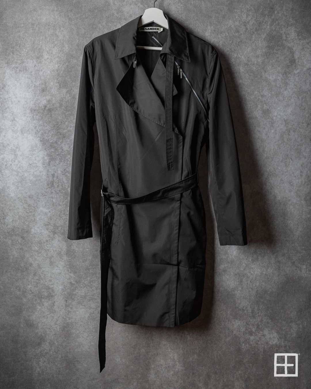 Jil Sander Jil Sander Archive Asymmetric Zipper Trench Coat Black Size US L / EU 52-54 / 3 - 1 Thumbnail