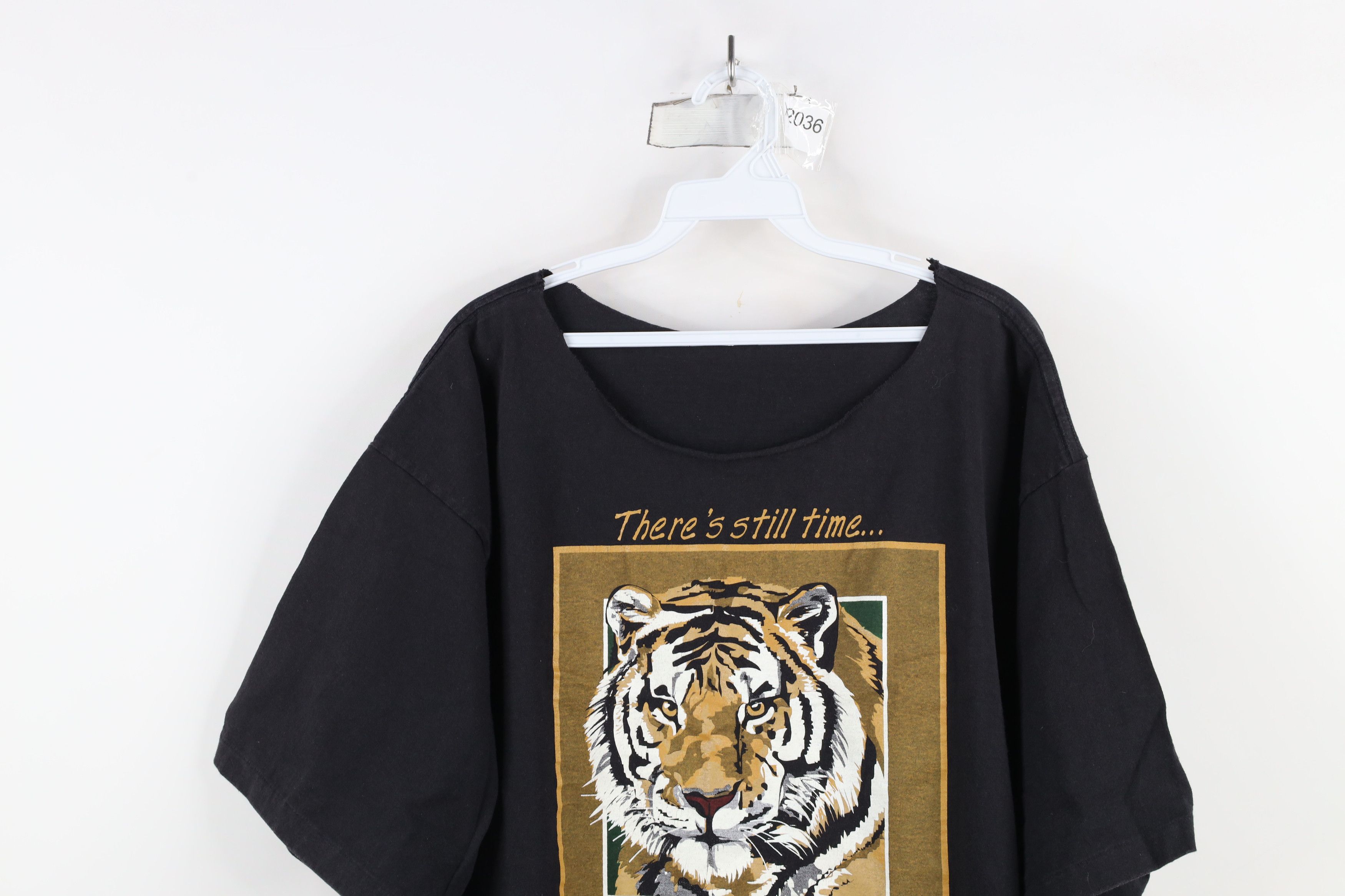 Vintage Vintage 90s Streetwear Siberian Tiger Nature T-Shirt Black Size XXL / US 16-18 / IT 52-54 - 2 Thumbnail