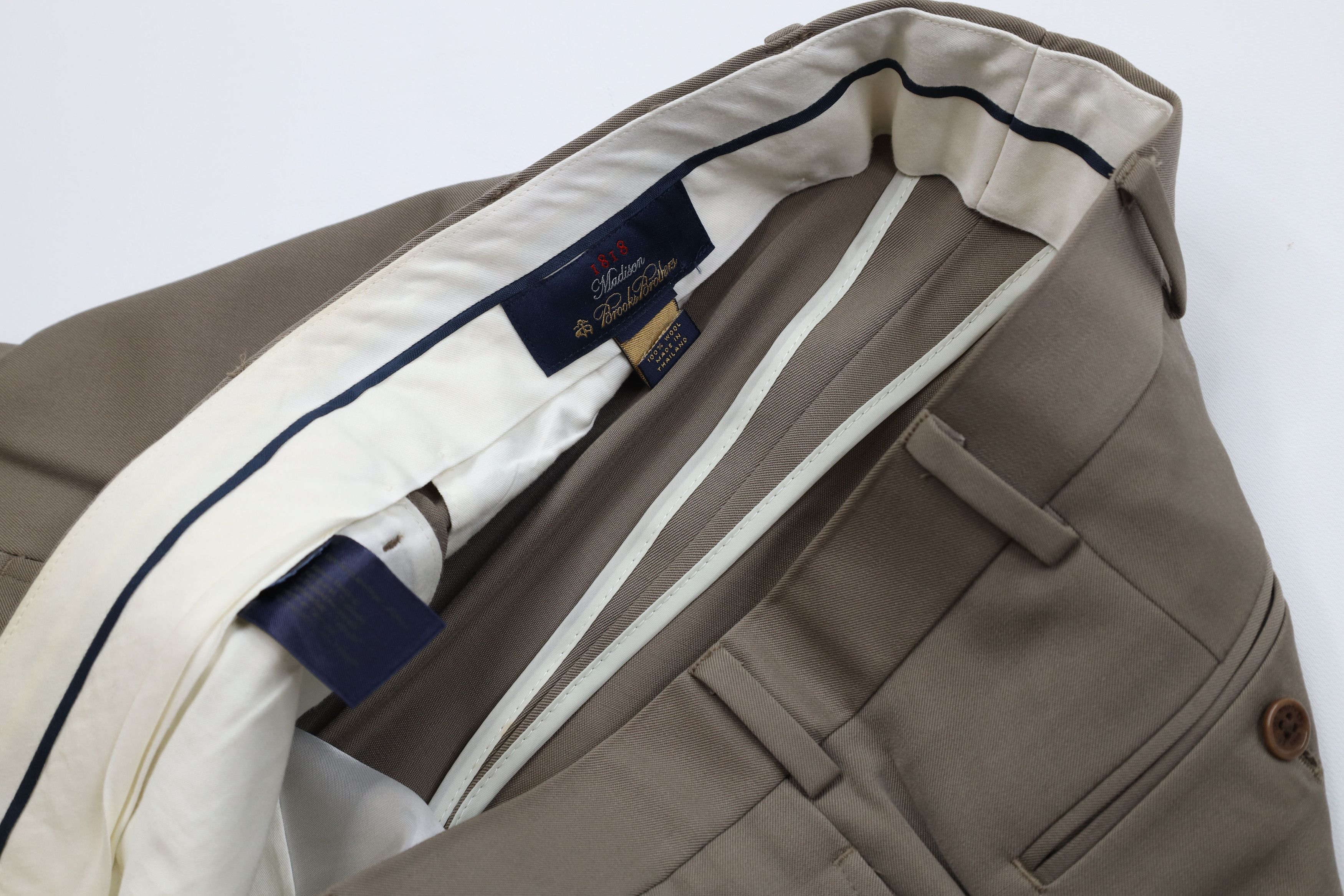 Brooks Brothers Vintage Brooks Brothers Madison Wool Knit Chino Pants Beige Size US 36 / EU 52 - 7 Thumbnail