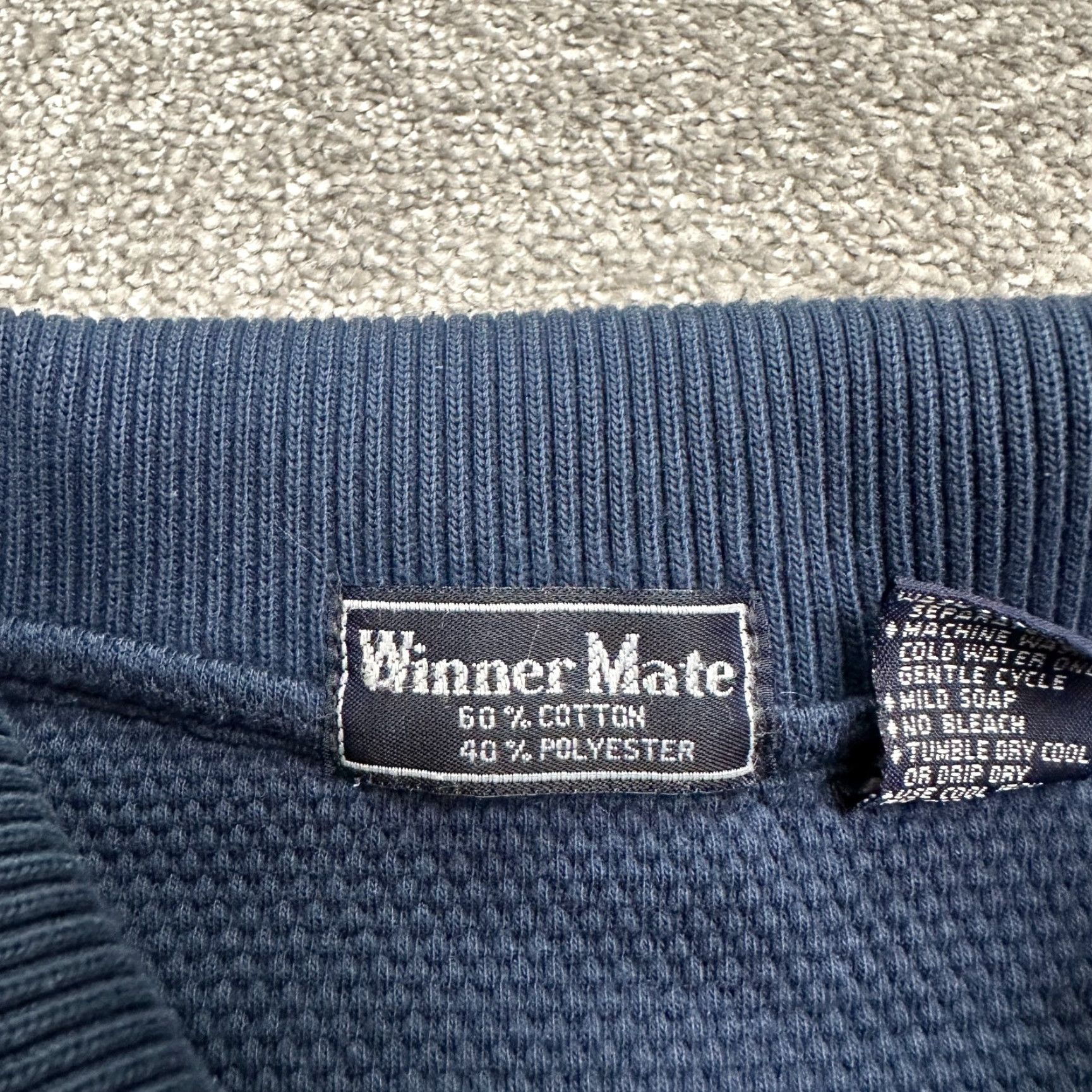 Vintage Winner Mate Polo Shirt Mens Large Blue Short Sleeve Cotton Blend Casual Golf Activewear Size US L / EU 52-54 / 3 - 4 Thumbnail
