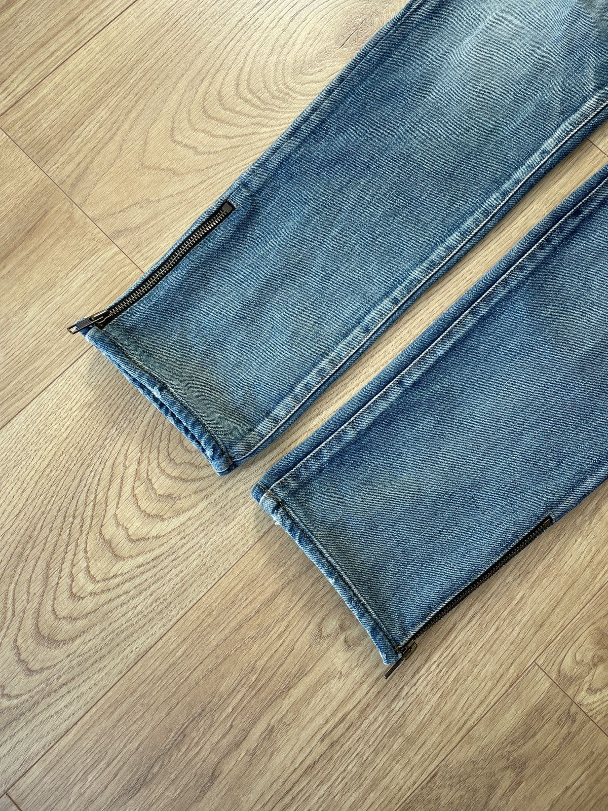 Saint Laurent Paris Saint Laurent D24 Washed Blue Denim Jeans Size US 30 / EU 46 - 3 Thumbnail
