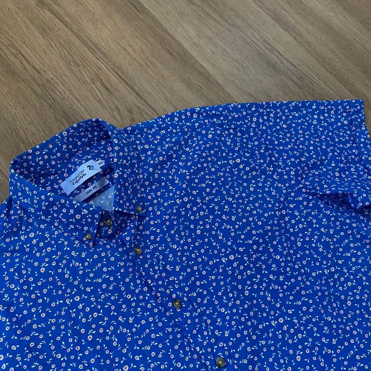 Other Blue floral button-up shirt #floralshirt Vintage y2k Size US XXL / EU 58 / 5 - 2 Thumbnail