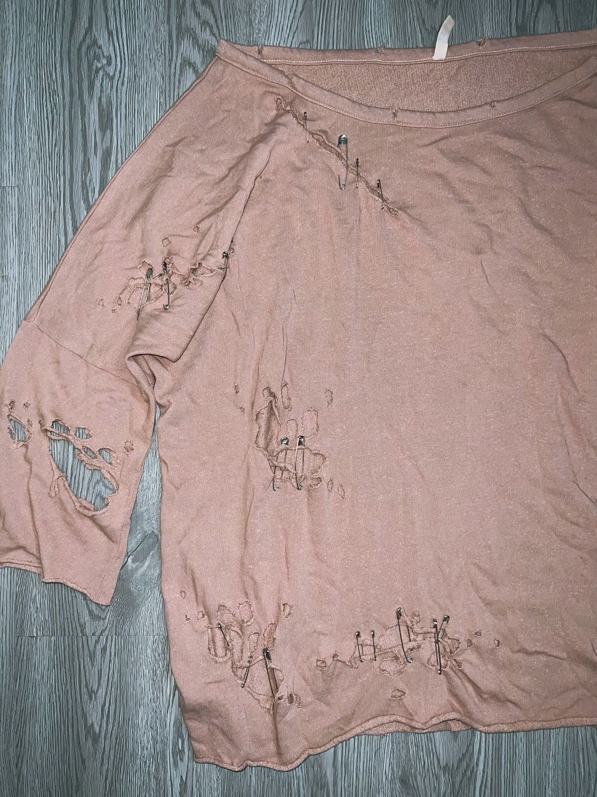 Japanese Brand Kikiriki distressed oversize sweatshirt 🎀🧷 Size ONE SIZE - 10 Thumbnail