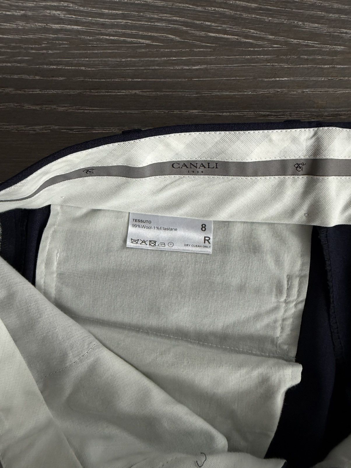 Canali Navy Wool Trousers Size US 30 / EU 46 - 3 Thumbnail