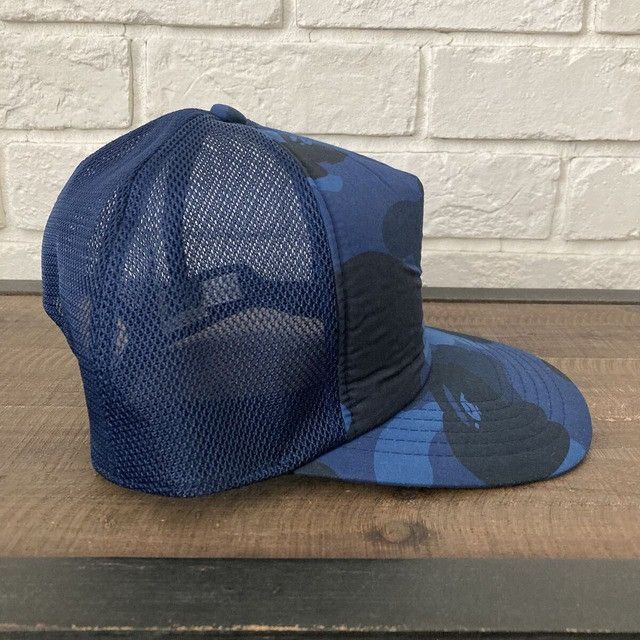 Bape 🔥Vintage🔥 BAPE BLUE CAMO trucker hat cap a bathing ape NIGO Size ONE SIZE - 2 Thumbnail