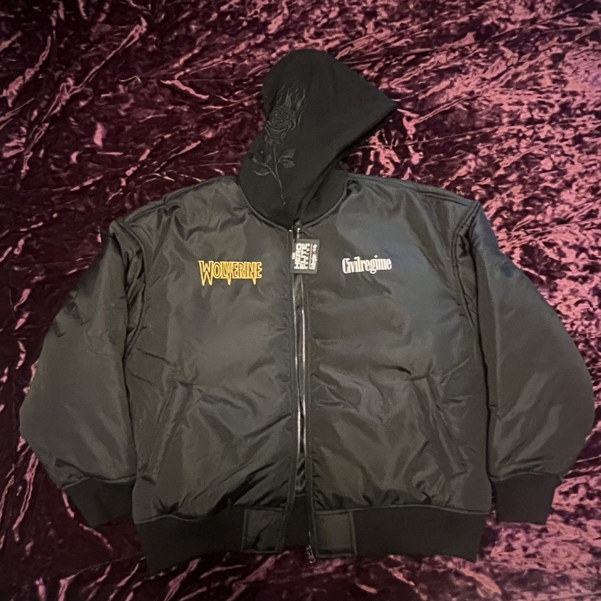 Civil Regime × Marvel Comics Civil Regime x Wolverine black hooded bomber jacket Men’s M Size US M / EU 48-50 / 2 - 4 Thumbnail