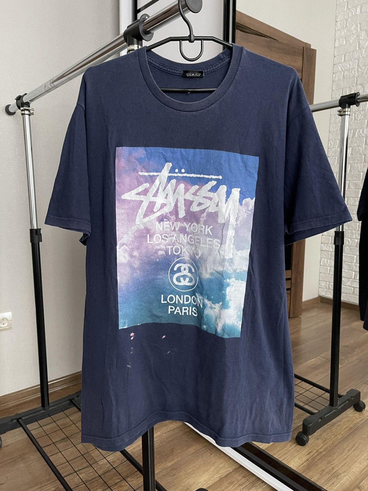 Stussy Stussy Clouds Vintage Big Logo T-Shirt Tee Size US L / EU 52-54 / 3 - 3 Thumbnail