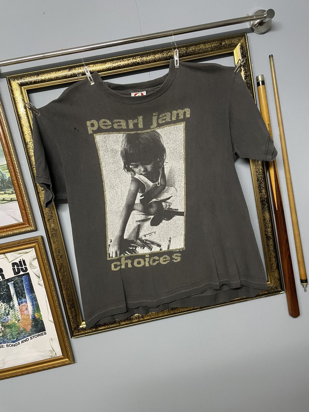 Band Tees Vintage Og 1992 Pearl Jam ‘Choises’ Sunfaded Distressed Tee Size US M / EU 48-50 / 2 - 2 Thumbnail