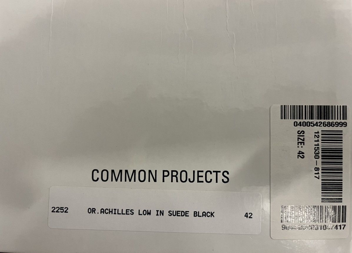 Common Projects Achilles Low in Suede Black Size 42 Size US 8 / EU 41 - 8 Thumbnail