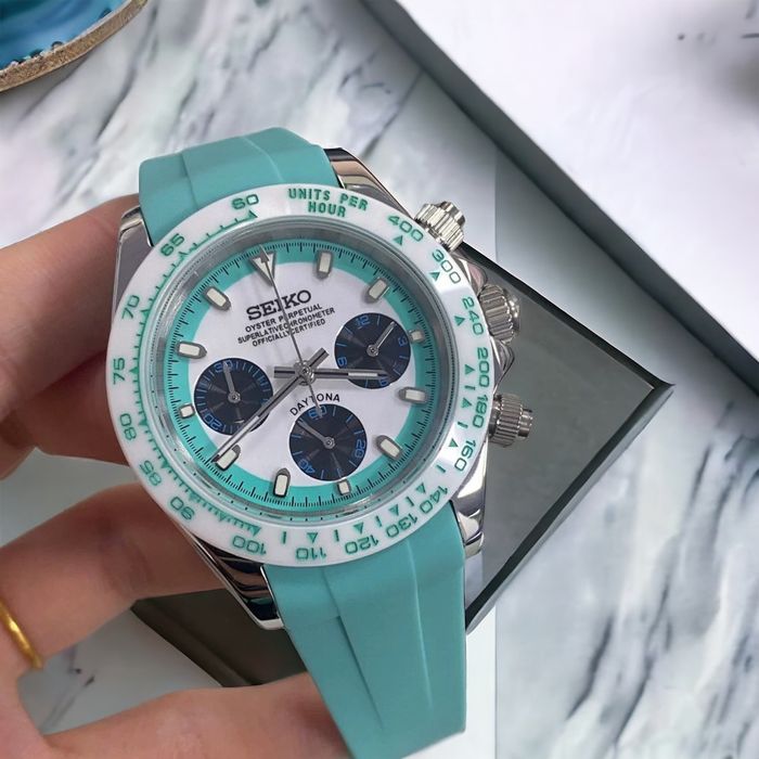 Seiko Seiko Mod Daytona Tiffany Dial blue Strap Luxury Watch Grailed