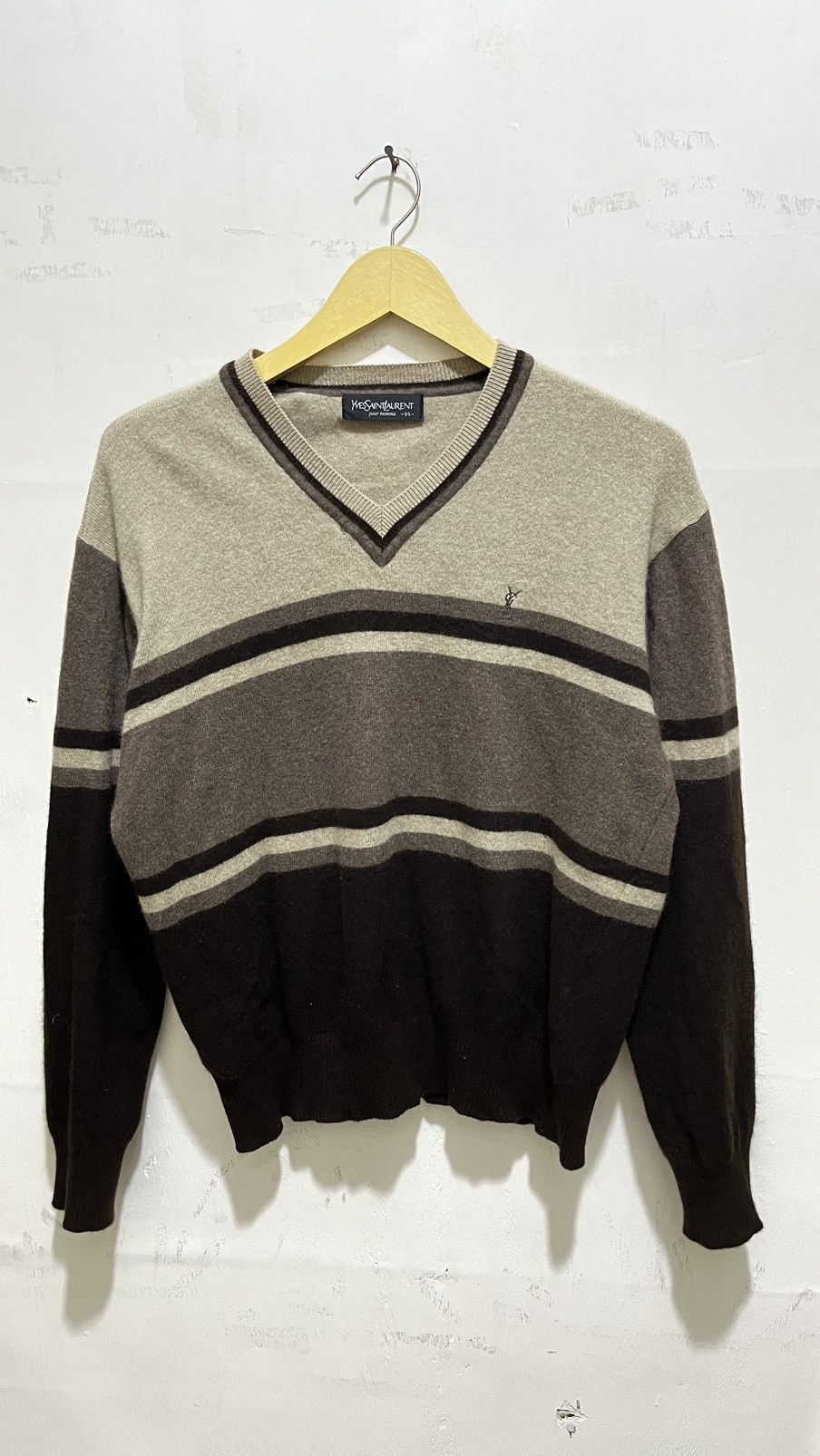 Designer × Vintage × Yves Saint Laurent vintage yvest saint laurent knit sweater Size US M / EU 48-50 / 2 - 1 Thumbnail