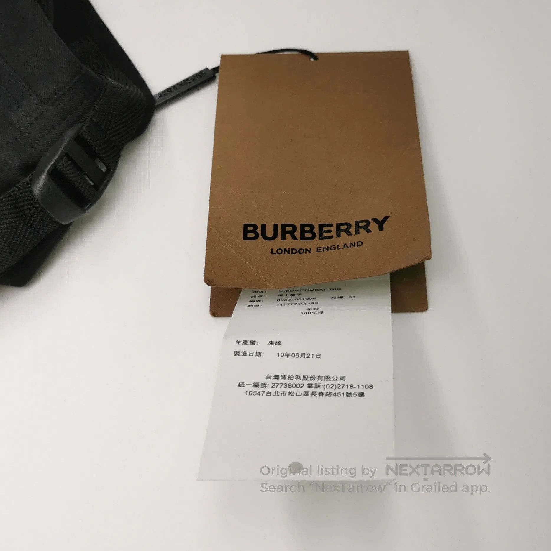 Burberry Cotton Logo Cargo Pants (L/54).