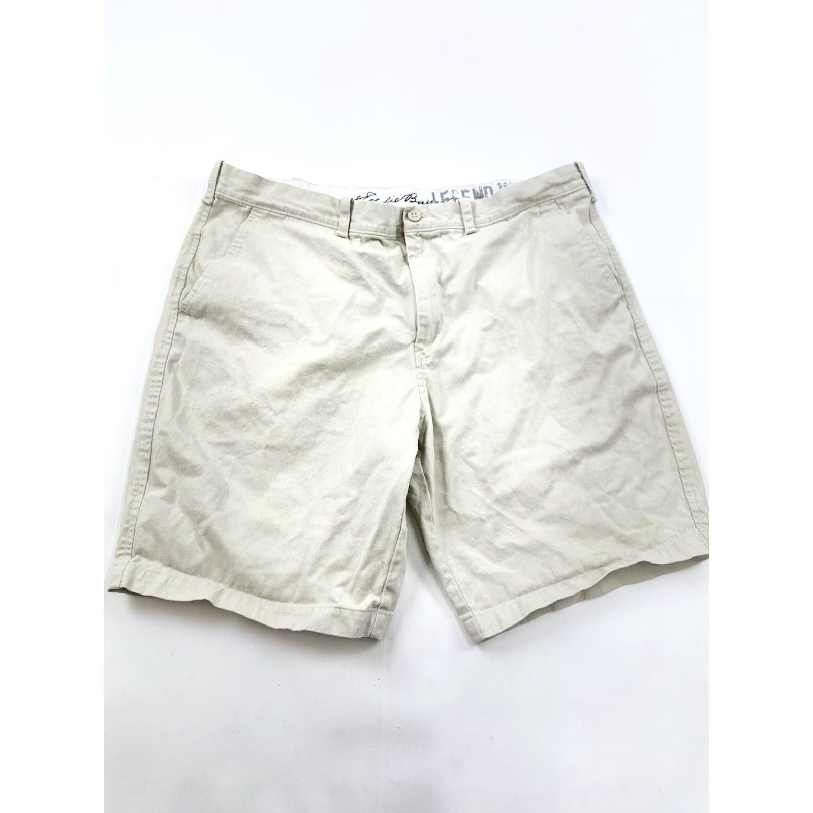Eddie Bauer VINTAGE Eddie Bauer Shorts Men 42 Khaki Chino Hiking Trail Golf Safari Beige Solid Pockets 10in Inseam Classic Flat Front Mens Size US 42 / EU 58 - 2 Thumbnail