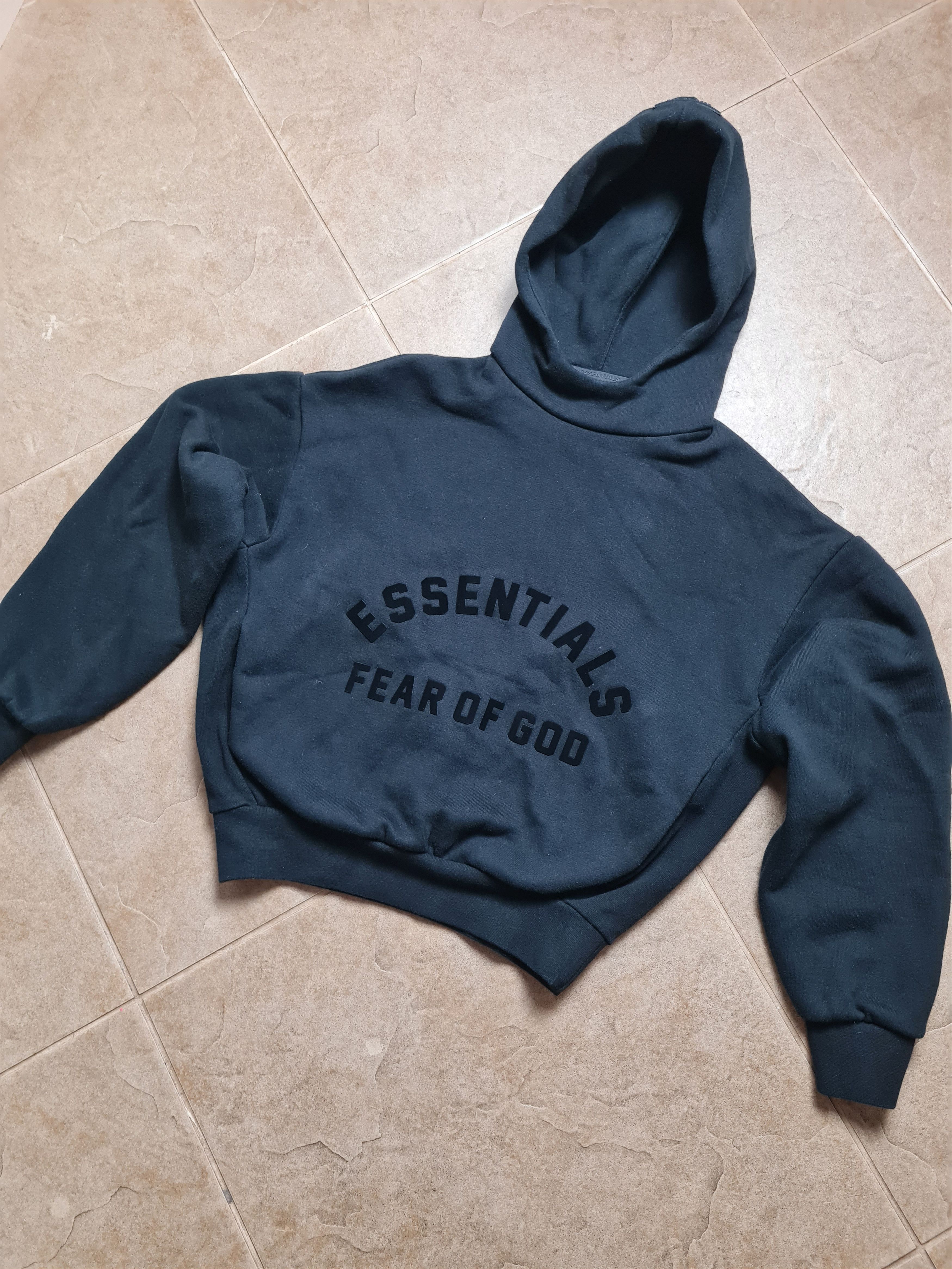 Essentials Womens Essential Fear Of God Pullover Jet Black Hoodie Size XS / US 0-2 / IT 36-38 - 5 Thumbnail