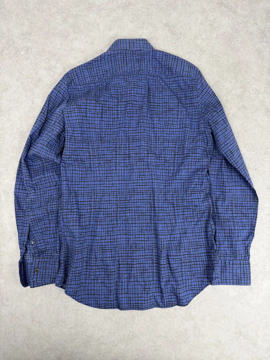 Prada SS02018 Prada Blue & Black Checkered Abstract Shirt Size US M / EU 48-50 / 2 - 5 Thumbnail