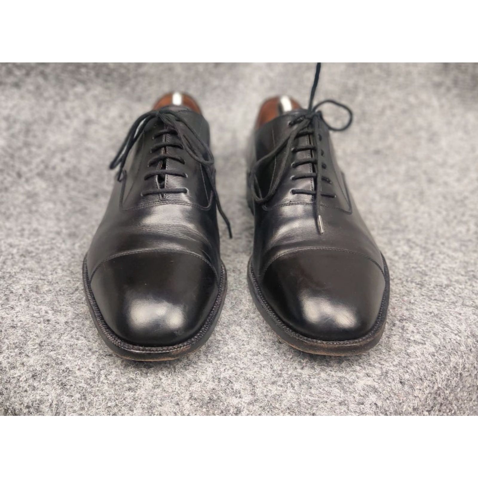 Carmina Carmina Design by Jose Albaladejo Black Calf Leather Cap Toe Oxford Shoes Size ONE SIZE - 7 Thumbnail
