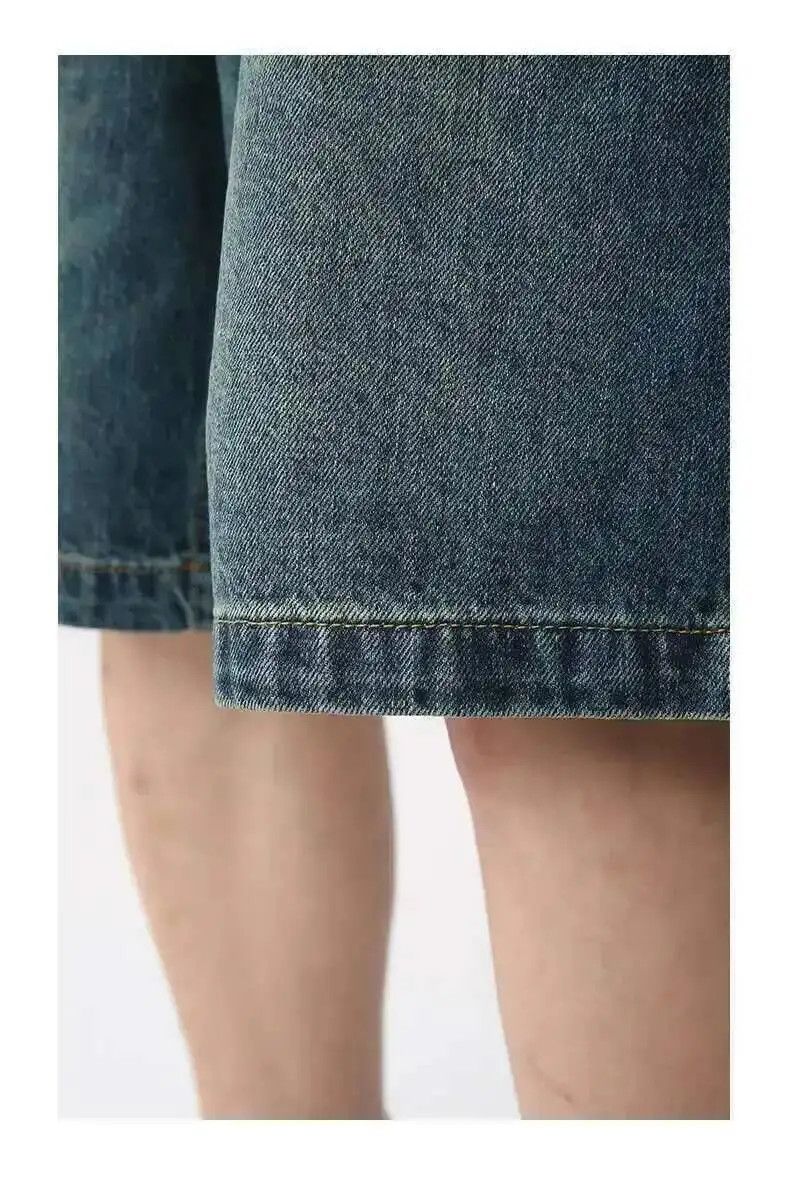 Japanese Brand Wide Leg Denim Shorts Size US 32 / EU 48 - 5 Thumbnail
